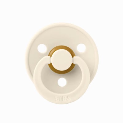 CHUPETE BIBS COLOUR ROUND LATEX X1 IVORY1