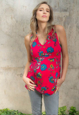 POLERA BLANCA FUCSIA POLERA BLANCA FUCSIA
