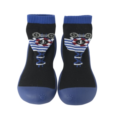 CALCETIN SUELA DE GOMA AZUL1