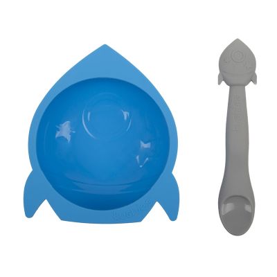 BOWL SILICONA CON CUCHARA NAVE AZUL BOWL SILICONA CON CUCHARA NAVE AZUL