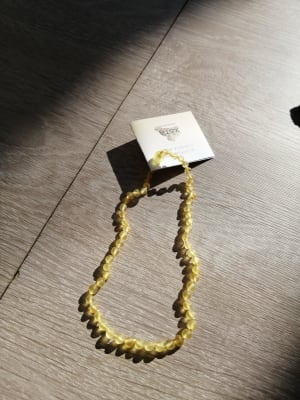 COLLAR BEBE AMARILLO MIEL SIN PULIR COLLAR BEBE AMARILLO MIEL SIN PULIR