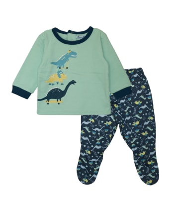 PIJAMA DE FRANELA NIÑO ESTAMPADO DINO1