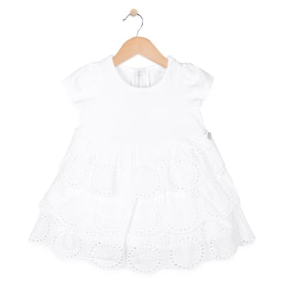 VESTIDO BEBE NIÑA C/CALZON BCO (PO)1