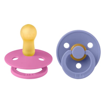 CHUPETE BIBS COLOUR ROUND LATEX X2 BUBBLE/PERI1
