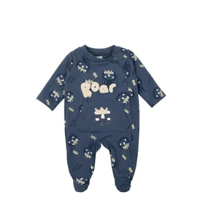 ENTERITO BEBE ALGODON AZUL ROAR1