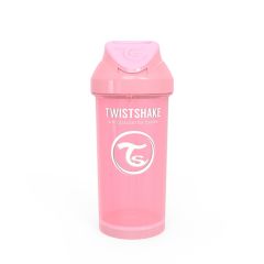 VASO CON BOMBILLA TWISTSHAKE ROSADO PASTEL 360ML