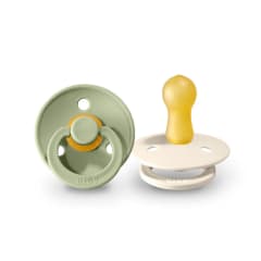 CHUPETE BIBS COLOUR ROUND LATEX X2 SAGE/IVORY