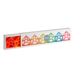 SET DE 6 PERSONAS Y 6 CASAS DE COLORES 0