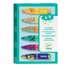 6 MULTICOLOURED FLOWER CRAYON