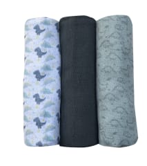 SET DE 3 PAÑALES DE ALGODON ESTAMPADOS