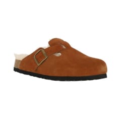 WOMEN SLIPPER CLASSIC FUR LEATHER CARAMEL