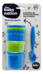 PACK DE 3 POCILLOS CON CUCHARA