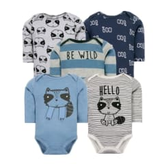 SET 5 BODYS BEBE ML MAPACHES