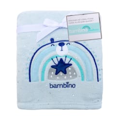 FRAZADA BAMBINO BORDADA CELESTE
