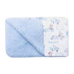 FRAZADA PLUSH BAMBINO CELESTE