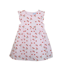 VESTIDO ROSA ESTAMPADO MANGA CORTA