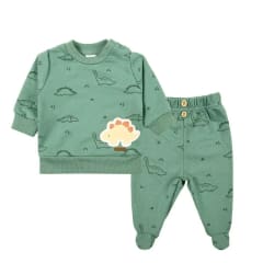 CONJUNTO BEBE DINOS VERDE