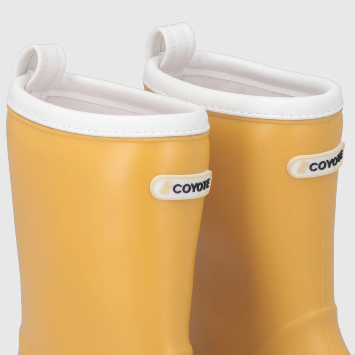 BOTA DE AGUA AMARILLA MOSTAZA RIBETE BLANCO3