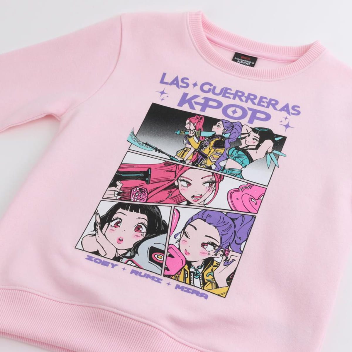 POLERON CERRADO NIÑA G. KPOP DEMON H. ROSADO2