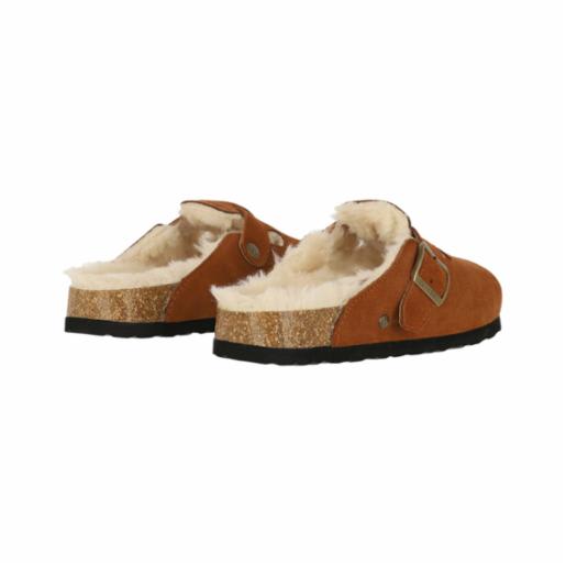 WOMEN SLIPPER CLASSIC FUR LEATHER CARAMEL2