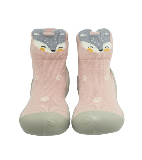 CALCETINES CON SUELA PARA BEBE ROSA1