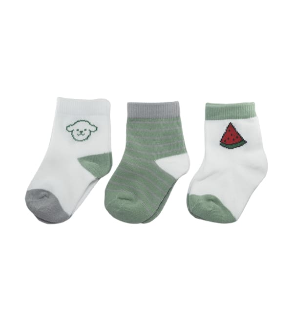 SET DE 3 PARES DE CALCETIN BEBE1