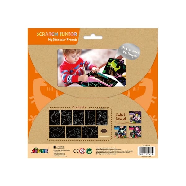 LAMINAS RASPAR PEQUEÑOS AMIGOS DINOSAURIOS4