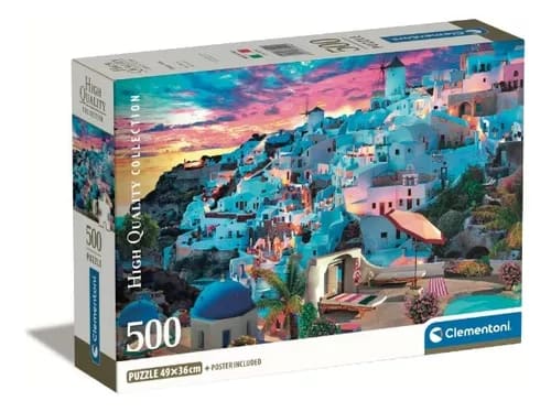 PUZZLE 500 PCS VISTA SANTORINI GRECIA COMPAC1