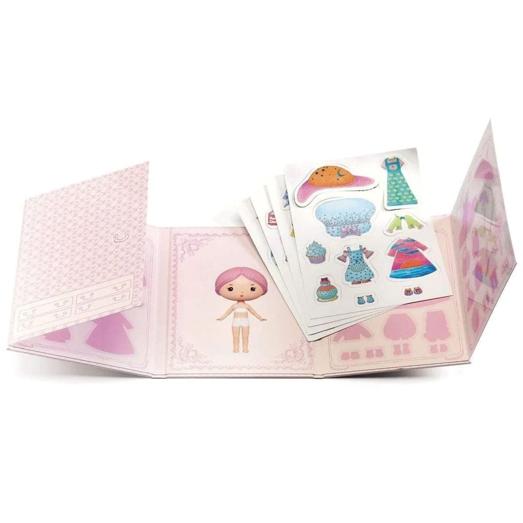 Stickers y Muñecas para vestir Tinyly - Djeco  MISS LILYPINK2