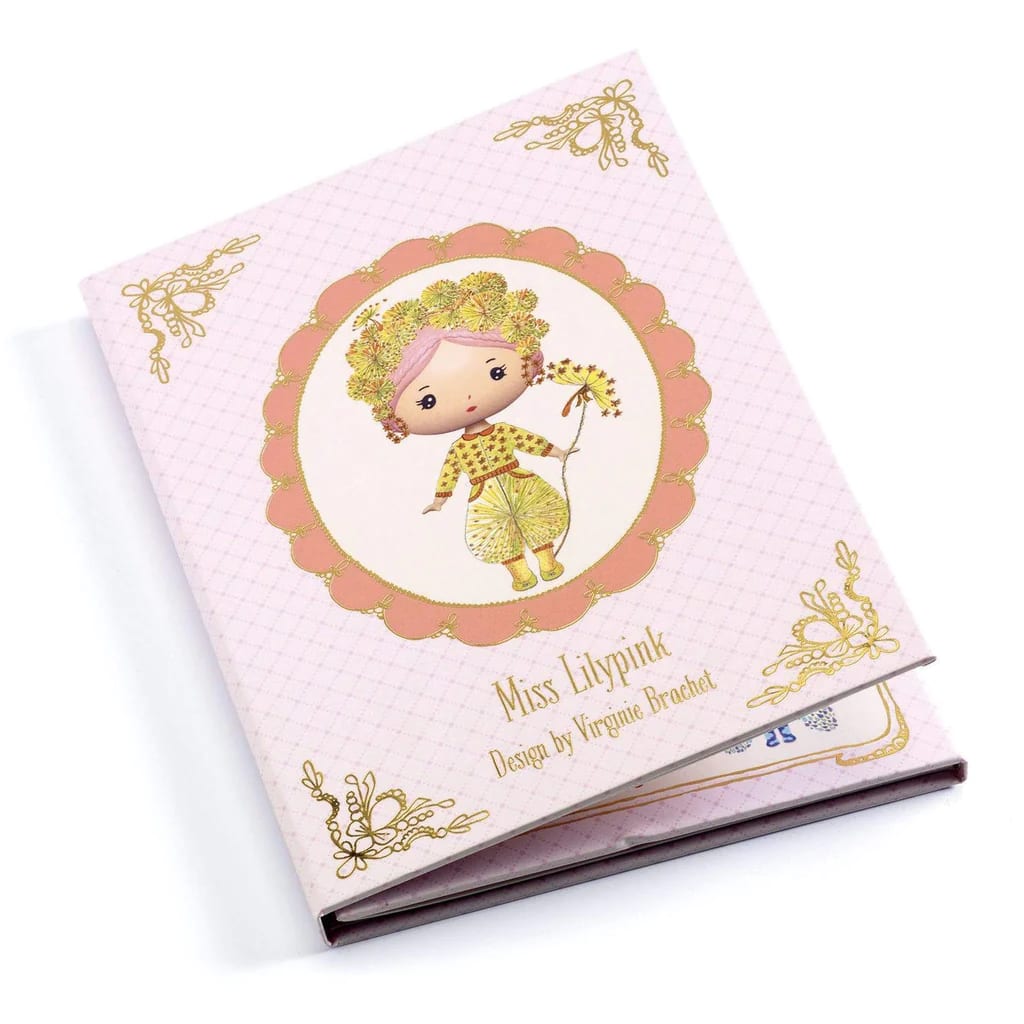 Stickers y Muñecas para vestir Tinyly - Djeco  MISS LILYPINK1