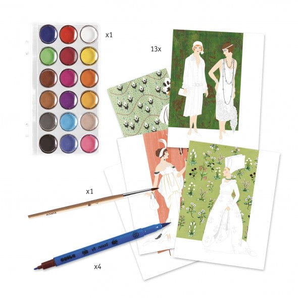 OLDER ONES DRAWING AND COLOURING DRESSES THROUGHT2