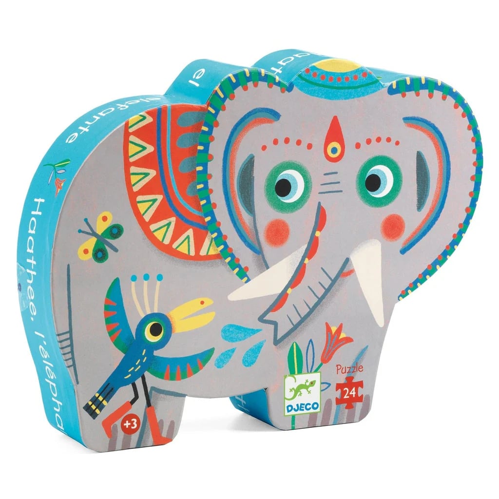 SILHOUETTE PUZZLE HAATHEE ASIAN ELEPHANT 24 PCS1