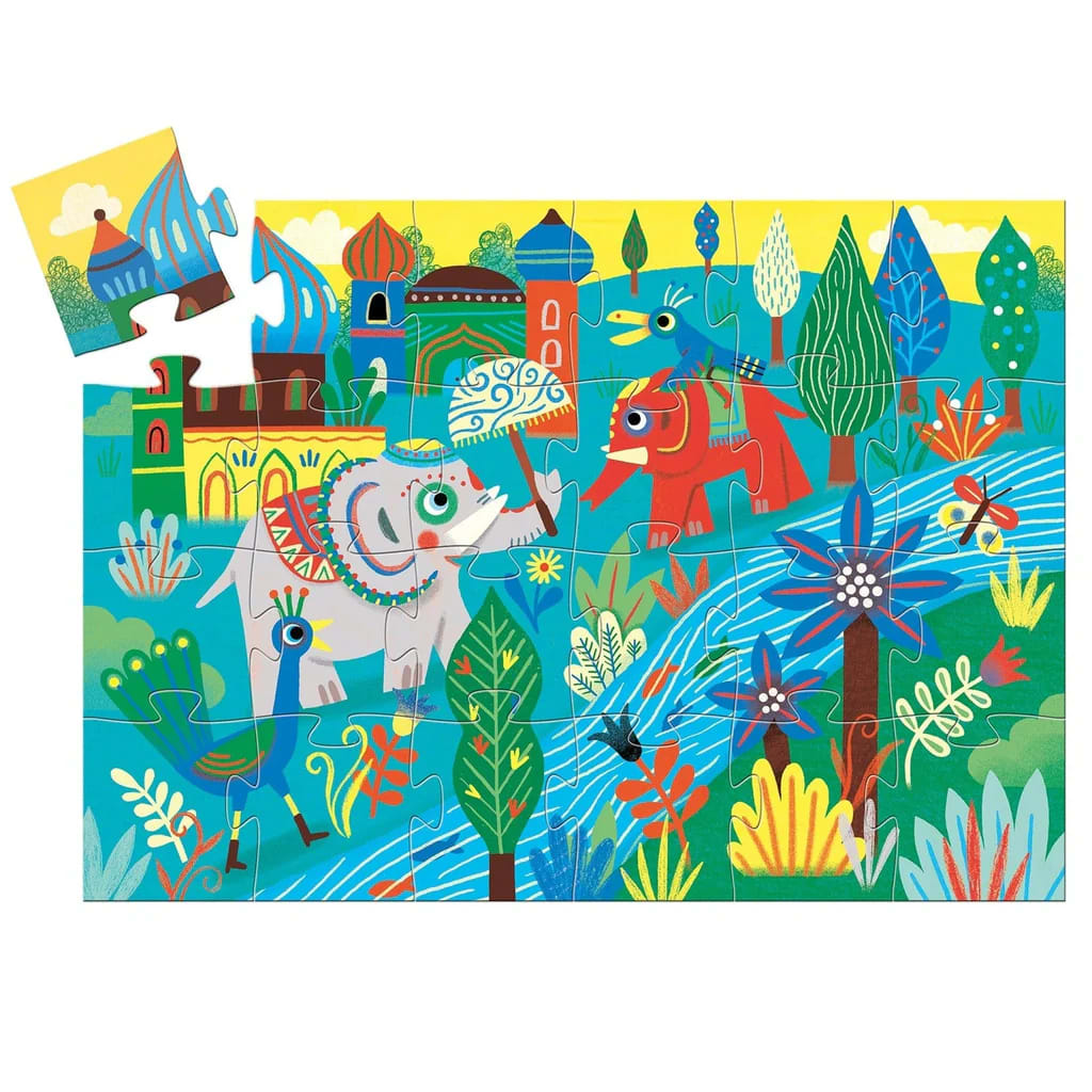 SILHOUETTE PUZZLE HAATHEE ASIAN ELEPHANT 24 PCS2