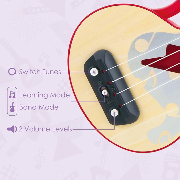 UKELELE ROJO CON LUCES2