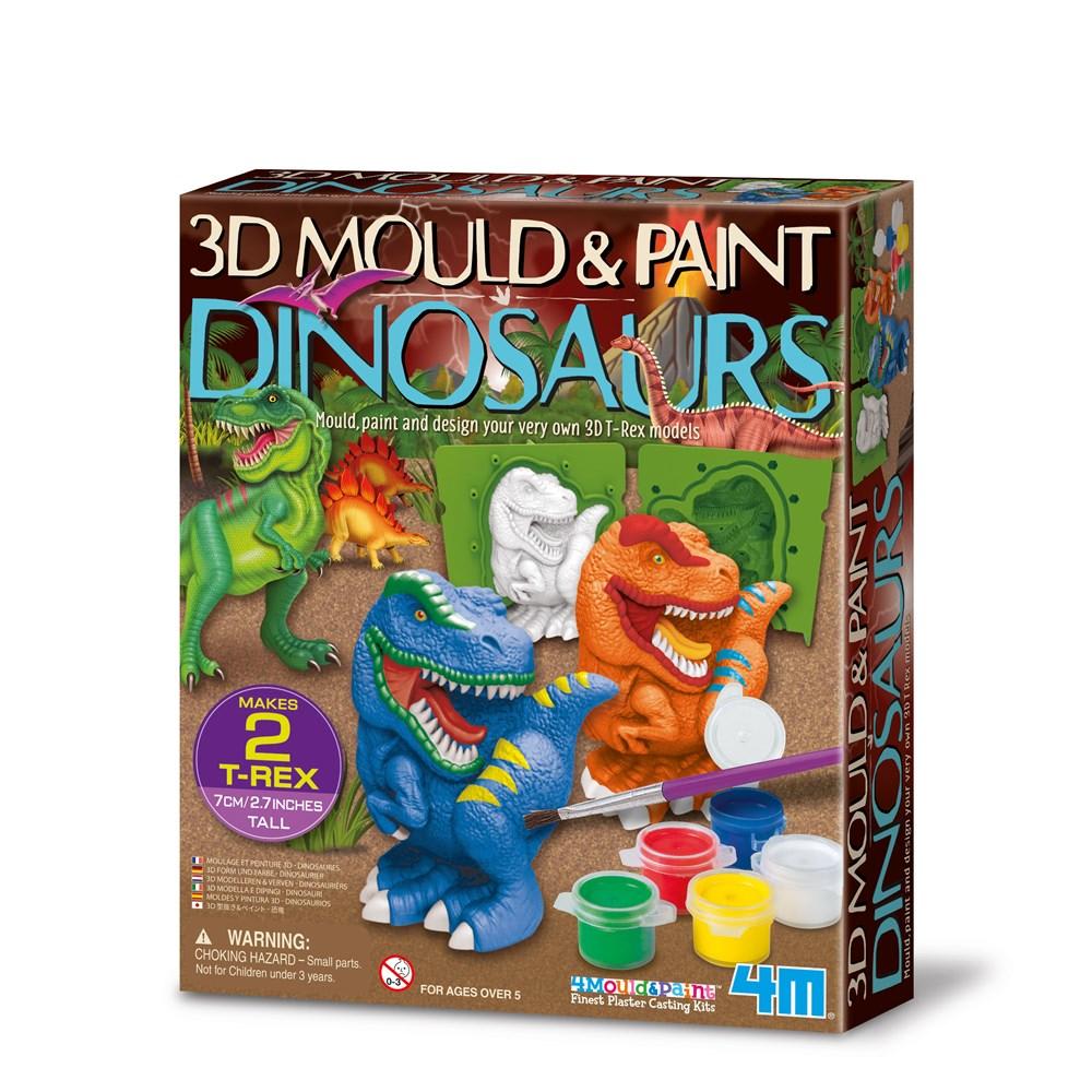 MOLDEA PINTA DINOSAURIOS 3D1