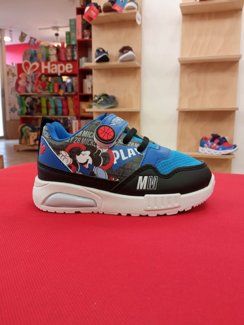 ZAPATILLA CON LUCES AZUL MICKEY1