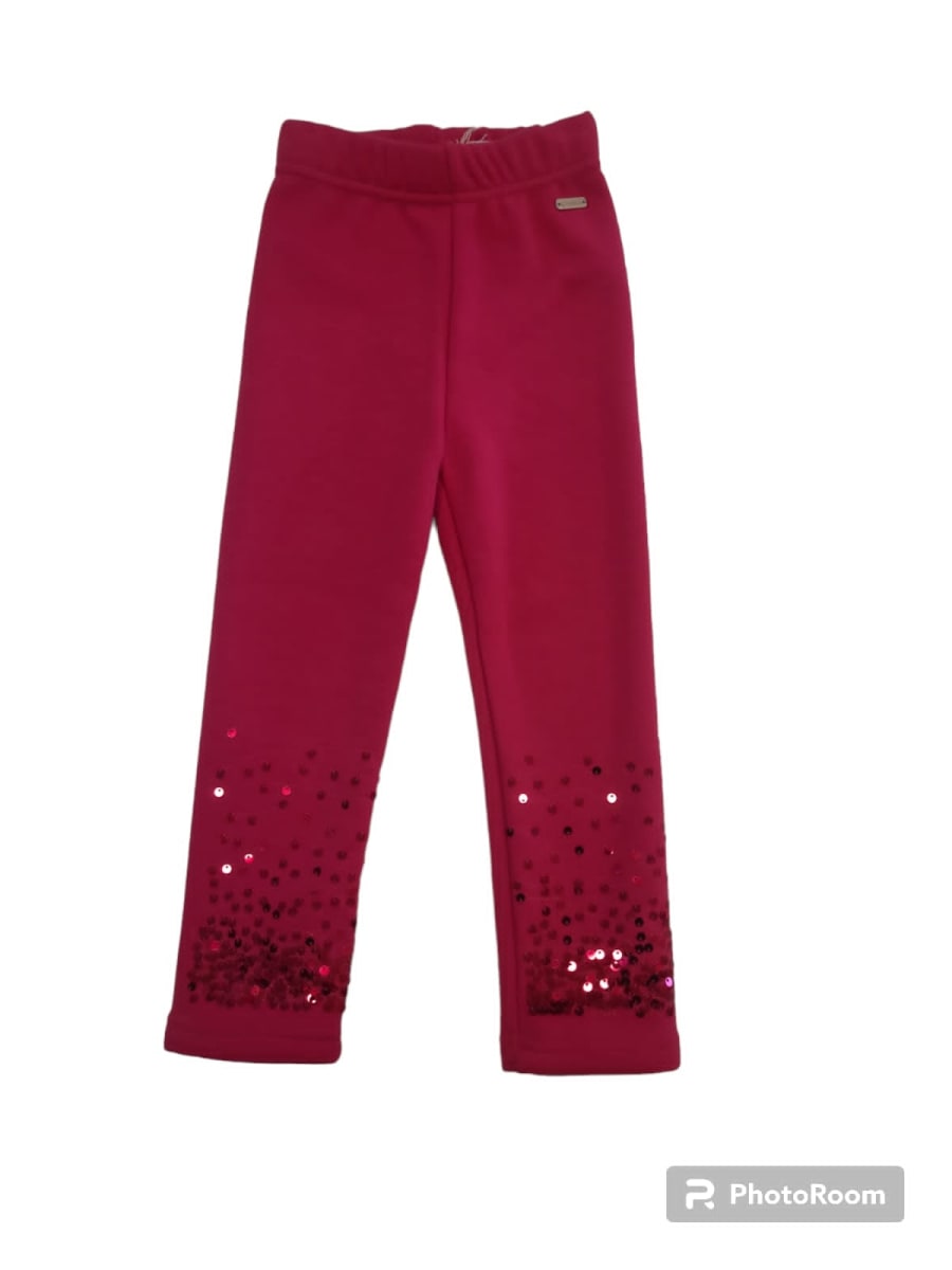 CALZA NIÑA INTERIOR PELUDO LENTEJUELAS ROSADO1