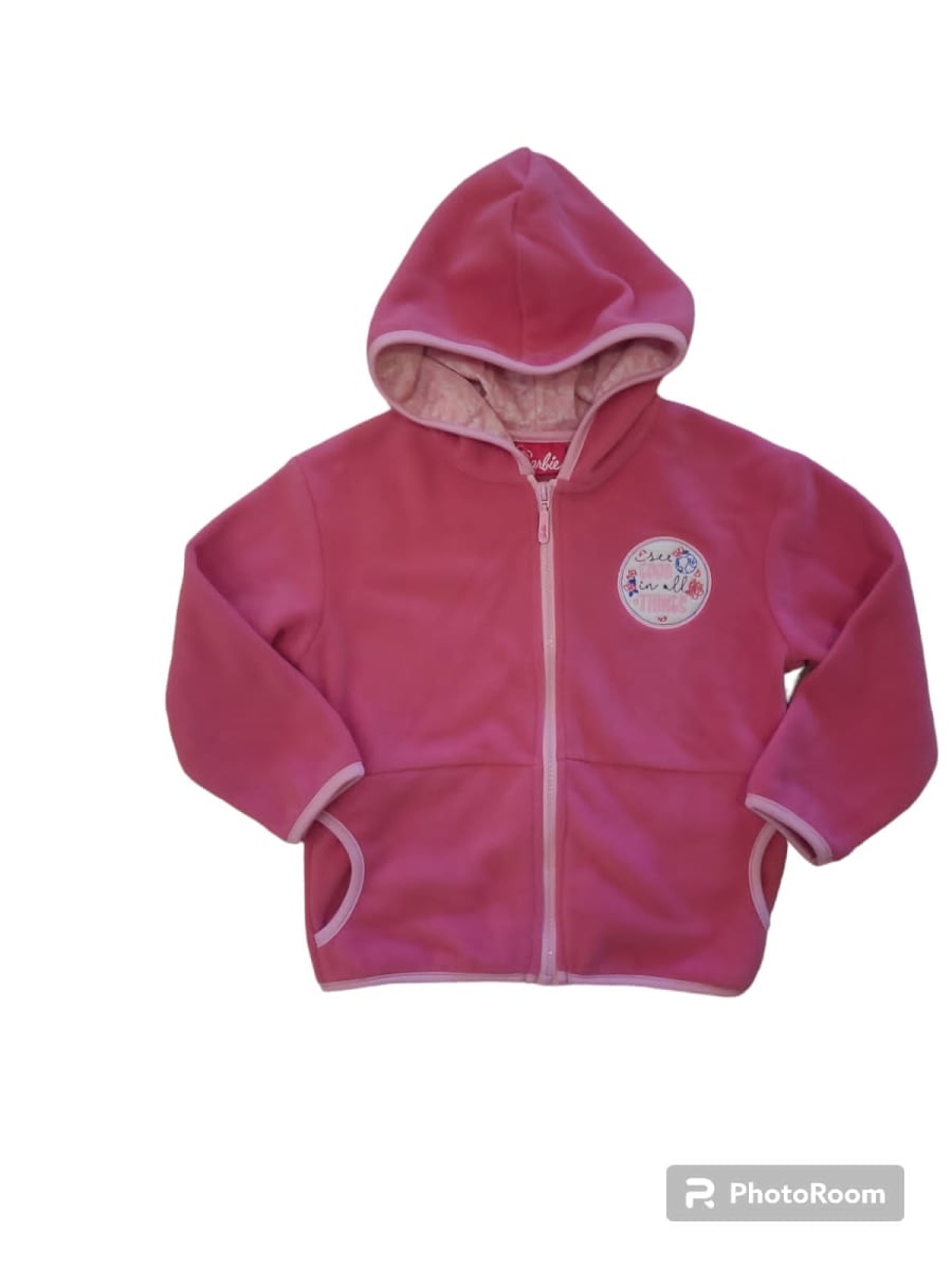 POLERON CON CAPUCHA BARBIE ROSADO1