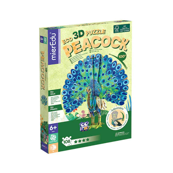 PUZZLE ECO 3D PAVO REAL1