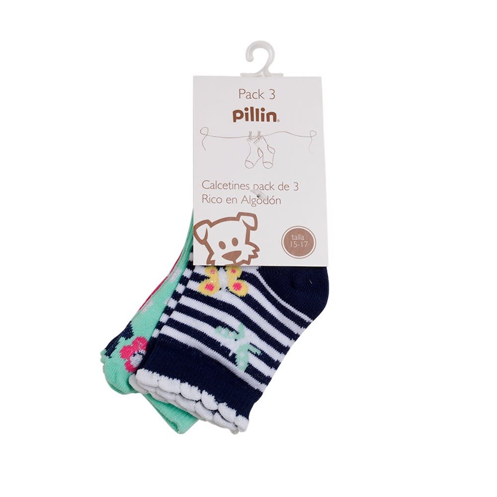 CALCETINES PACK 3 FUCSIA CAL 108 (PVS)1