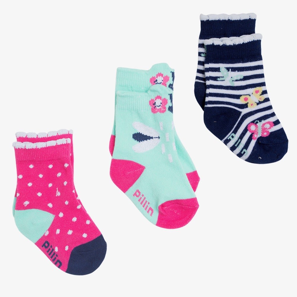 CALCETINES PACK 3 FUCSIA CAL 108 (PVS)2