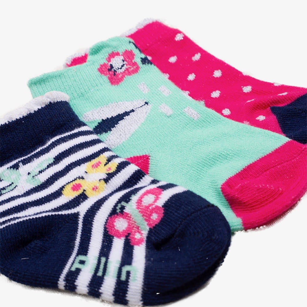 CALCETINES PACK 3 FUCSIA CAL 108 (PVS)3