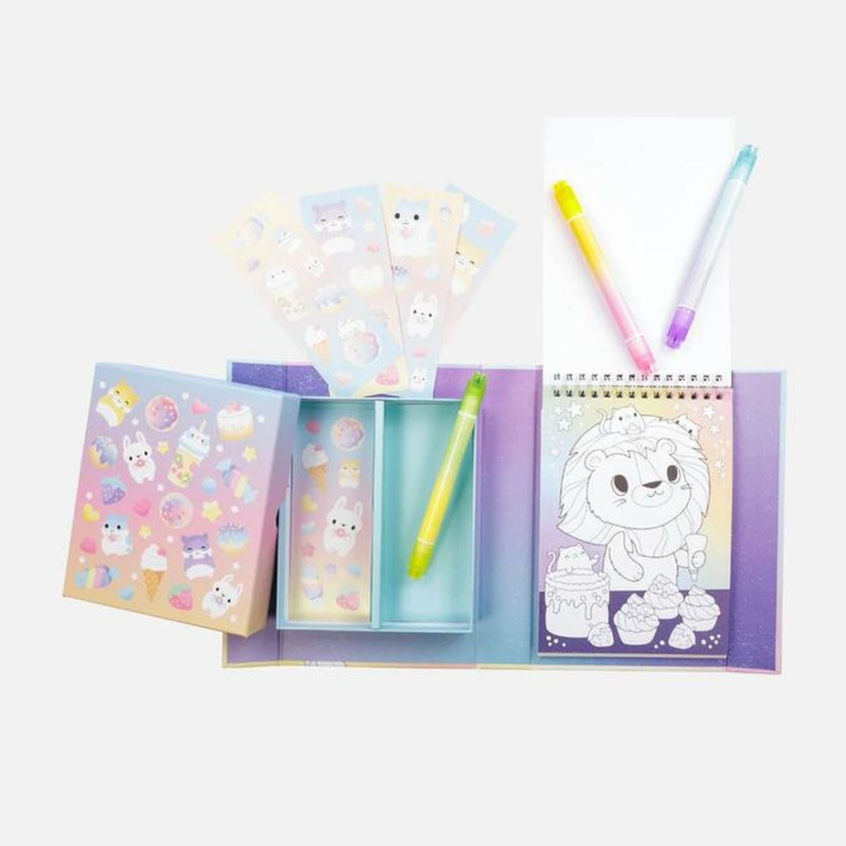 set colorear cafe kawaii3