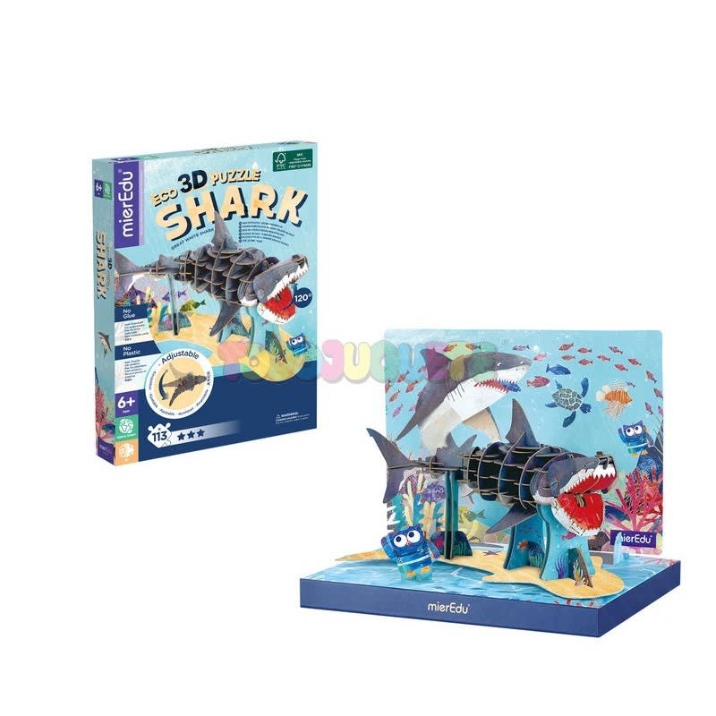 PUZZLE ECO 3D TIBURON BLANCO1