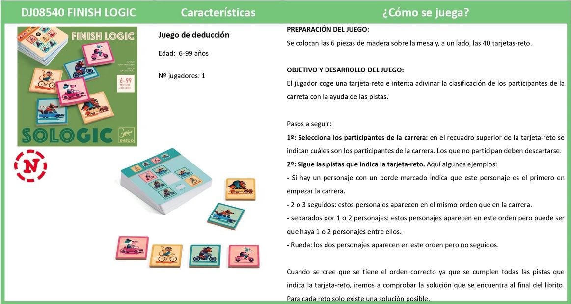 GAMES SOLOGIC FINISH LOGIC3