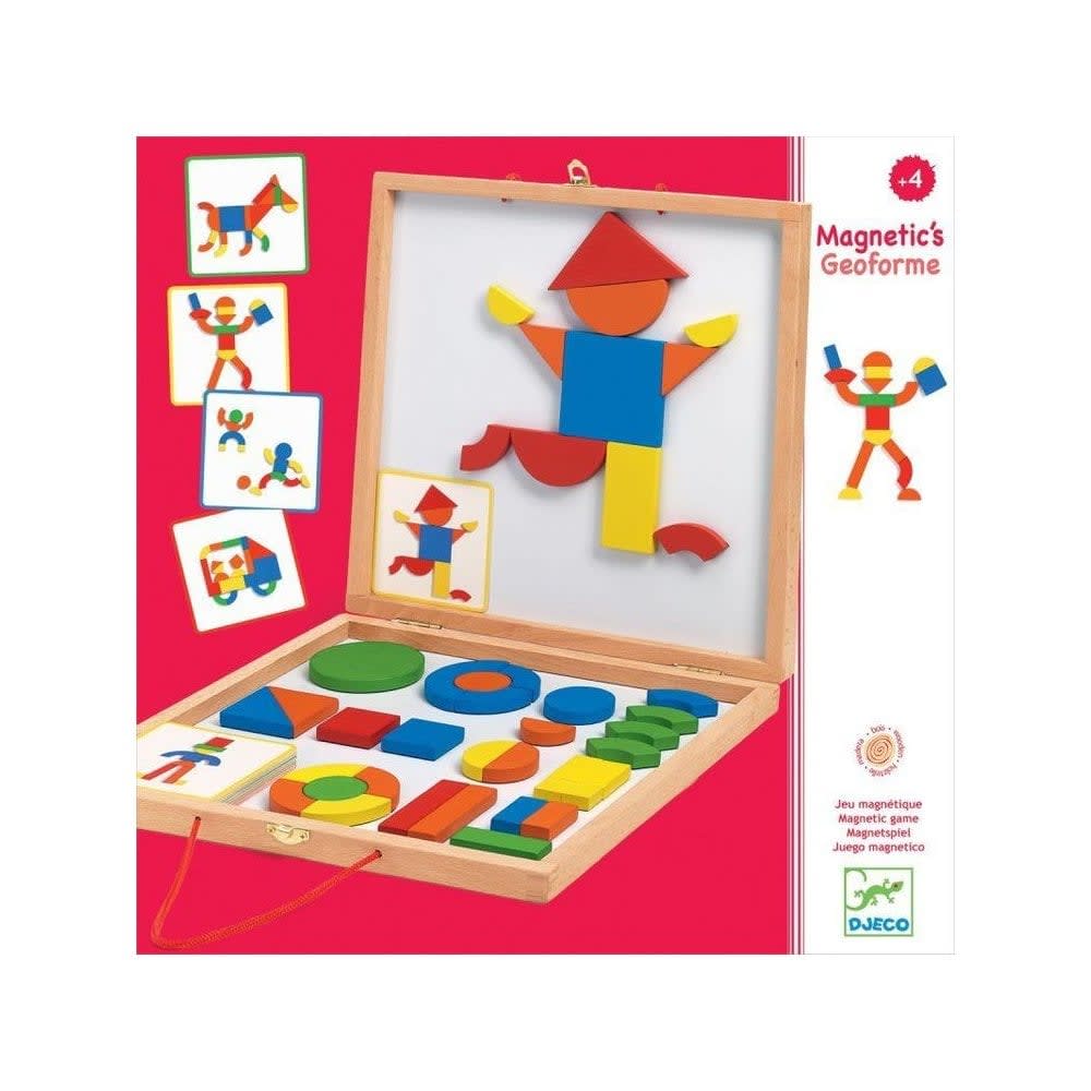 WOODEN MAGNETIC GEOFORME BOX | Planeta kids