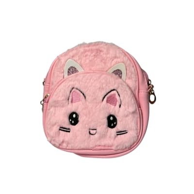 MOCHILA GATITO PELUDA ROSADA1