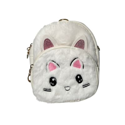 MOCHILA GATITO PELUDA BLANCA1