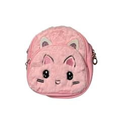 MOCHILA GATITO PELUDA ROSADA