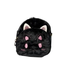 MOCHILA GATITO PELUDA NEGRA
